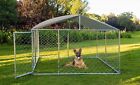 Large Outdoor Dog Kennel Heavy Duty Metal Big Dog Cage for Dog Playpen w/ Roof