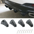 4PCS Carbon fiber Car Rear Bumper Lip Diffuser Shark Fins Splitter Accessories (For: 2011 Toyota Prius)