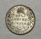 1910 INDIA Half 1/2 Rupee Silver Coin Almost Uncirculated (AU) KM# 507