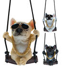 Resin Swing Dog Car Mirror Pendant Gift Swinging Puppy Car Interior Statue Decor