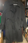 DSCP Garrison Collection Mens Trench Coat Black Size 38 R Military