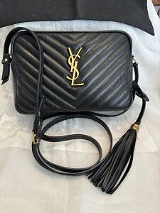 YSL Saint Laurent Black Crossbody With tassel bag