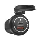 USB Type C Car Charger Socket Fast Charging Accessories Black Fit For Truck SUV