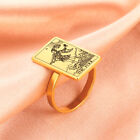 Vintage Tarot Card Ring for Women Men Stainless Steel Finger Ring Amulet Jewelry
