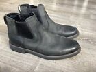 Florsheim Mens Size 12M Ankle Boots Black Leather Chelsea Slip On 11970 006
