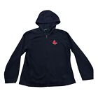 Boston Red Sox Hoodie Womens XL Blue Full Zip Long Sleeve Embroidered MLB