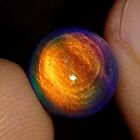 9 MM Ct Natural Black Rainbow Fire Opal Doublet Cab Certified TOP QUALITY Gem