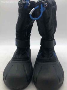 Sorel Womens Flurry Black Waterproof Drawstring Mid-Calf Snow Boots Size 6