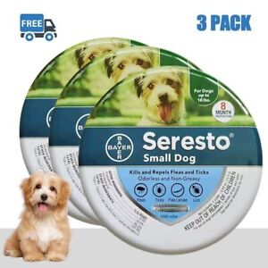 New 3pack Seresto Flea and Tick Collar for Small Dogs 8Month Protection-Hot Sale