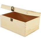 New ListingUnfinished Wood Box with Hinged Lid, Wooden Jewelry Box (10.75 x 8 x 5.75 In)