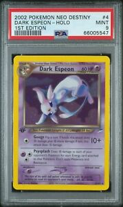 Pokemon Card PSA 9 DARK ESPEON Holo 4/105 1st Edition Dark Espeon Neo Destiny