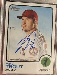 New Listing2022 Topps Heritage Real One Auto Mike Trout
