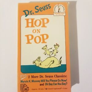 Dr. Suess Hop On Pop VHS Cassette Tape Plus 2 other Stories