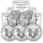 1986-2021 (Random Year) Lot of (5) 1 Oz American Silver Eagle Coins Brilliant Un