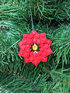 Genuine LEGO Poinsettia Christmas Tree Ornament