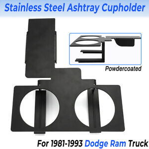 For 1981-1993 Dodge Ram Truck Ashtray Cupholder Dual Cup Insert-Stainless Steel