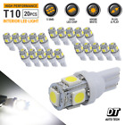 20X 921 LED License Plate Bulbs 6000K White Interior SMD T10 Light
