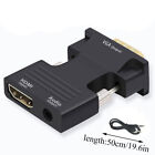 New ListingHDMI to VGA Adapter Converter Data Line Cable 1080P HDMI Female Male Black PC