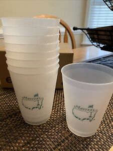 Undated Official Masters Golf Frosted Plastic Drink Cup Collectible Augusta MED
