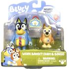 Bluey Work Bandit (Dad) & Bingo Action Figures & Accessory - NEW- Moose Toys