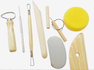 8 Pack Clay Pottery Tool Kit for Ceramics, Wax Carving, Sculpting, Molding .
