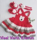 baby girl dress 3-6 month new born girl frock crochet outfit wool girl costume