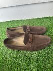 Hugo Boss Mens Dark Brown Suede Driving Mocs Loafers Size 12