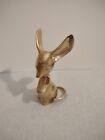 Vintage Brass Mouse Figurine With Large Ears 5 In Tall
