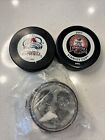 2001 Colorado Avalanche NHL Hockey Stanley Cup Official Game Puck #4 Autograph