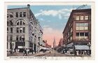 1919 LACROSSE WISCONSIN DOWNTOWN MAIN STREET E OF 4th VINTAGE POSTCARD WI OLD !