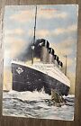 Mint USA Ship Postcard RMS Titanic SS White Star Line with Small Sailboat