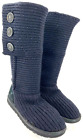 UGG Australia 5819 Classic Cardy Black Knit Fold Over Boots Shoes US Women's 9