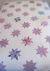 New ListingCottage Chic~1930s Vintage EIGHT POINT STAR Handmade Quilt~Hand Quilted 66x78