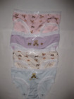 4pk Kawaii bear print lace trim w/bows bikini panties XS pink/purple/white/blue