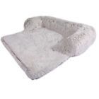 Plush Pet Bed Dog Cushion Blanket Kennel Mat Protector for Couch Sofa Anti-Slip