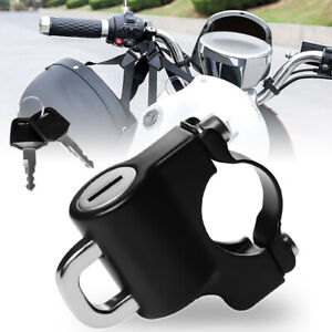 Motorcycle 22-28mm Anti-theft Helmet Lock Security Handlebar Mount Accessories