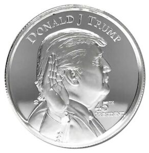 President Donald Trump - 2 Oz Ultra High Relief .999 pure Silver Bullion Round