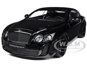 BENTLEY CONTINENTAL SUPERSPORTS BLACK 1/18 DIECAST MODEL CAR BY WELLY 18038