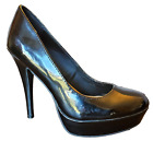 LC Lauren Conrad Women's Black Dress Shoe Size 7 1/2 M Slip-On Pump High Heel