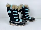 Sorel Tofino Black Curry Blue NY1839-010 Winter Boots Women's Size 6