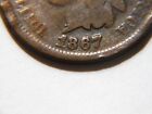 1867/67 G- (Double Die) Indian Head Cent Error Coin,  Nice Vintage Error Coin