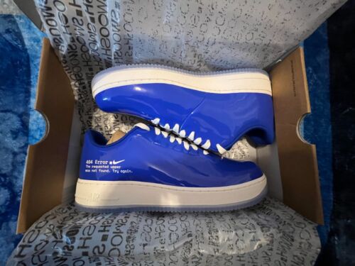 IN HAND - Nike Air Force 1 Swoosh Error 404 Blue Size 9.5 Mens New Ships Now