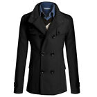 Men's Casual Trench Coat Fashion Business Long Slim Overcoat Jacket Outwear .