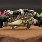 Brass Fish Figurine Small Statue Home Table Decoration Animal Figurines Toys A7