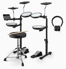 Donner DED-70 Electric Drum Set 4 Quiet Mesh Pads Portable W Headphones & Sticks