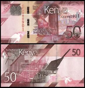 KENYA 50 Shillings, 2019, P-52, UNC World Currency