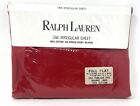 Vintage Ralph Lauren Red Full Flat Sheet *IRREGULAR* New In Package USA MADE NIP