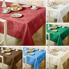 Floral Table Cloths Damask Rose Easy Care Dining Kitchen Table Linen Napkins