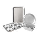 New Listing5 Piece Aluminum Air Fry and Compact Oven Bakeware Set, Silver