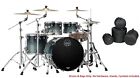 Mapex Saturn Teal Blue Fade Rock Fast Drums 22/10/12/16 Shells +Bags Auth Dealer